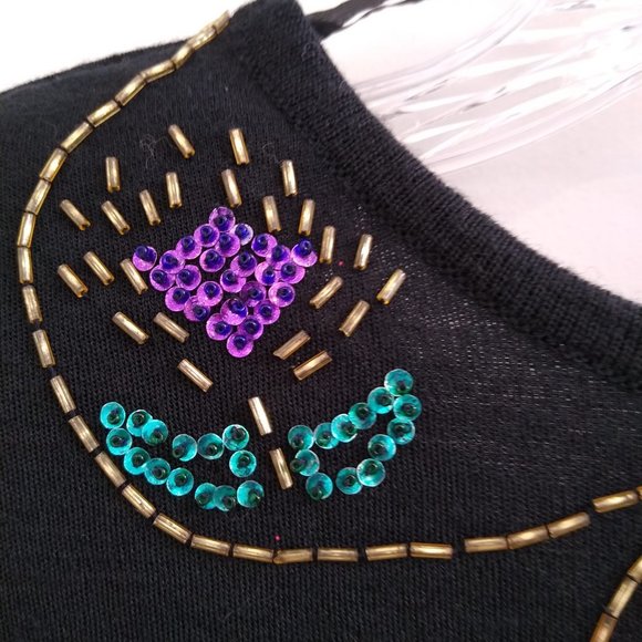 Beaded Christmas Dress!! Liz Claiborne Petite, Vintage (early 90s) - Size XS - Picture 5 of 16